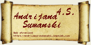 Andrijana Šumanski vizit kartica
